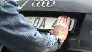 Fitting Euro number plate to Audi using LAKIN Custom Plate Bracket