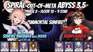 Spiral Abyss 3.5 - Sunfire Barbara with Dehya / Bunny Amber - Floor 12 - 9 stars - Genshin Impact
