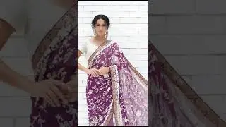 A captivating Parsi Gara in purple-lavender #talkingthreads  #parsigara  #fashion #saree