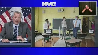 Mayor De Blasio Discusses Schools Reopening