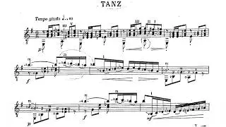 Alfred Uhl: Tanz, for Guitar (Score video)