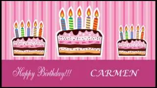 Carmen - Card Tarjeta - Happy Birthday