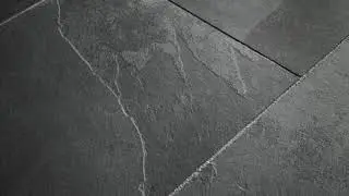 Montauk 12 x 12 Gauged Black Slate Field Tile for Floor and Wall