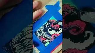 🖌️😺🛸⚫🩸 #venom #sketchcard #process #timelapse #inking #mixedmedia #symbiote
