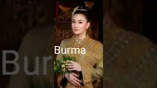 Myanmar Traditional Costumes🥰💖💝 #dress #fashion