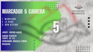 5TA. CARRERA - PREMIO: &ldquo;SRES. JOSE Y MATIAS SALAS&rdquo;
