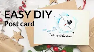 Simple Christmas Snowman Watercolor Painting | Easy Holiday Card Idea for Beginners
