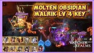 Molten Obsidian Malrik Hall of illusion | Lv 4 Yellow Key | Easy Strategy | Watcher of Realms. 