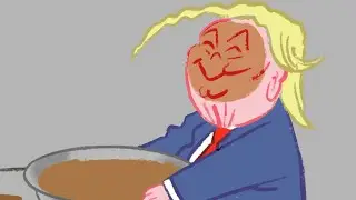How does President Piggy apply that clown mask? Animated Amerikkka pt.2