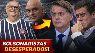 Dino e Moraes v&atilde;o ao jogo do Corinthians bolsonaristas  desesperados 