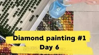 ASMR💎Diamond painting #1 - Day 6💫 So satisfying to watch 💎