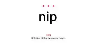 How to pronounce nip - Vocab Today