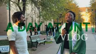 A DAY AT UNT🦅| VLOG 1 | Library,Food courts and stores