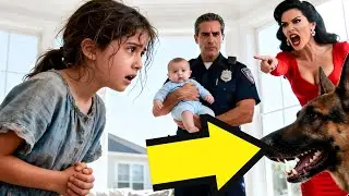 Niña Protegida Por Su Padre Policía De La Madrastra Cruel; Su Pastor Alemán Hizo Algo Que Dejó A...Y