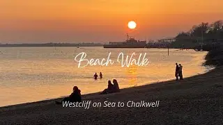 Beach Walk, Westcliff to Chalkwell, Westcliff on Sea, Southend on Sea, Essex, UK.