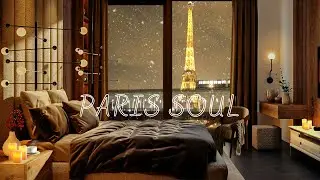 Cozy Bedroom in Paris - Relaxing Soul Music - Motivation, Study, Sleep, Work - Pomodoro Method 50/10
