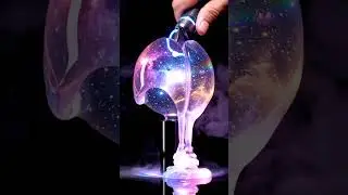 ASMR: Galaxy Orb Slice & Nectar Flow #animation #3danimation #relaxing #neon