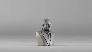 001712 Realistic Male Bust in Suit and Tie &ndash; 3D Scan Portrait Sculpture