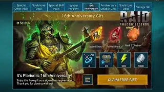 Raid: Shadow Legends- 16th Anniversary Gift, get it now in the shop