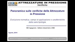 Video 1 - Verifiche delle attrezzature in pressione
