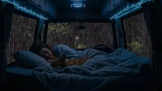 Relaxing Rain & Thunder on Cozy Car ⛈️ Deep Sleep ASMR, Calm Night Ambience & Stress Relief
