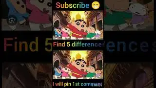 Shinchan. find five differences like and subscribe #shortsfeed #shinchan #supraattitude #shortfunny