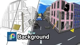 Background Drawing | Ibispaint X | Galaxy Animation Studio