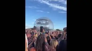 Akon crowd surfs at a concert in a bubble | Rara Avis Entertainment #akon #crowdsurfing #bubble
