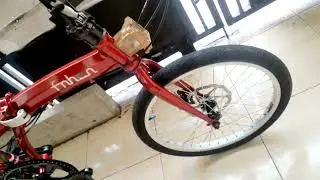 sepeda lipat exotic .ripant merah candy