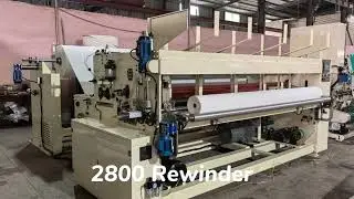 Automatic 2800mm Toilet Paper Fabric Roll Rewinding Machine