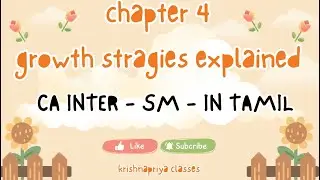 CA - INTER - SM - CHAPTER 4 - GROWTH STRATEGIES EXPLAINED IN TAMIL