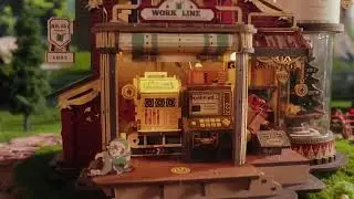 Robotime Rokr Wooden Music Box Christmas Dream Gift Factory