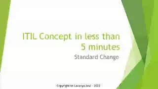 Standard Change - ITIL Concept