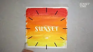 SUNSET time painting on canvas | ronak art