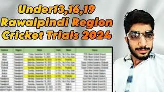 PCB Under13,16,19 cricket Trials Rawalpindi Region 2024