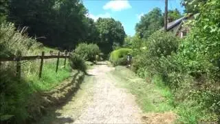 Winscombe & Rowberrow Circular Walk, Part XI, Cottages by a Stream in The Warren' by Sheila, July 18
