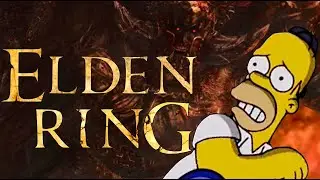 Homer Simpson Plays Elden Ring - Fights Margit the Fell Omen