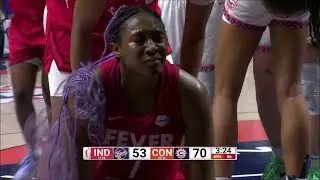 Aliyah Boston WHACKED In The Face By Carrington, Shows No Remorse | Indiana Fever vs Connecticut Sun