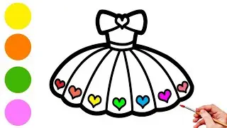 How to Draw a Dress 👗 Step by Step for Kids