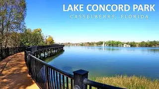 Walking around Lake Concord Park in Casselberry, Florida
