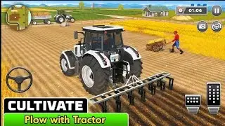 Farming Game_ Tractor Driving Simulator Game Video #viral #video #games 