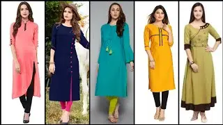 Latest Stylish And Trendy Designer Plain Unique Style Superb Kurta /Kurti Dress Design Design