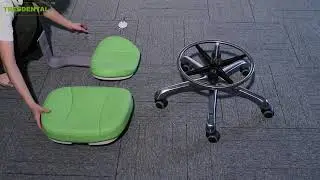 Dental Medical Doctor Stools Medical Office Dentist Chair with Bar Ring, Microfiber Leather