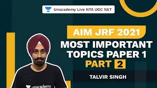 AIM JRF 2021 | Most Important Topics Paper 1 Part 2 | Talvir Singh
