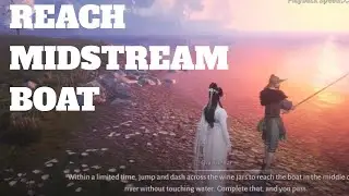 Reach midstream boat using phone where winds meet