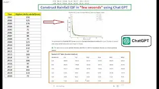 Quickest way to create Rainfall IDF curve using ChatGPT AI