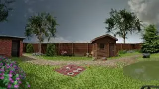 Garden Scene Demo Render