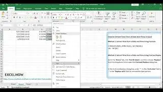 How to Extract Time From A Date And Time in Excel