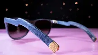 Sunglasses handmade from Solid Denim (Micarta) by Mosevic (2019)