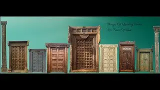 Teak & Rose wood Andhra Style Antique Door, Old Door, Heritage Villas, Brass Door, Indian Royal Door